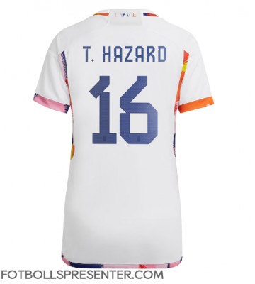 Belgien Thorgan Hazard #16 Borta Matchtröja Dam VM 2022 Kortärmad
